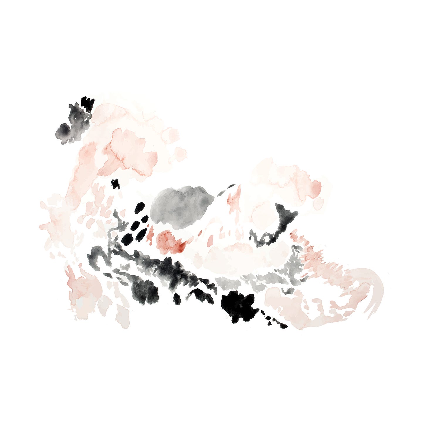 Image of abstract watercolor with soft colors and black