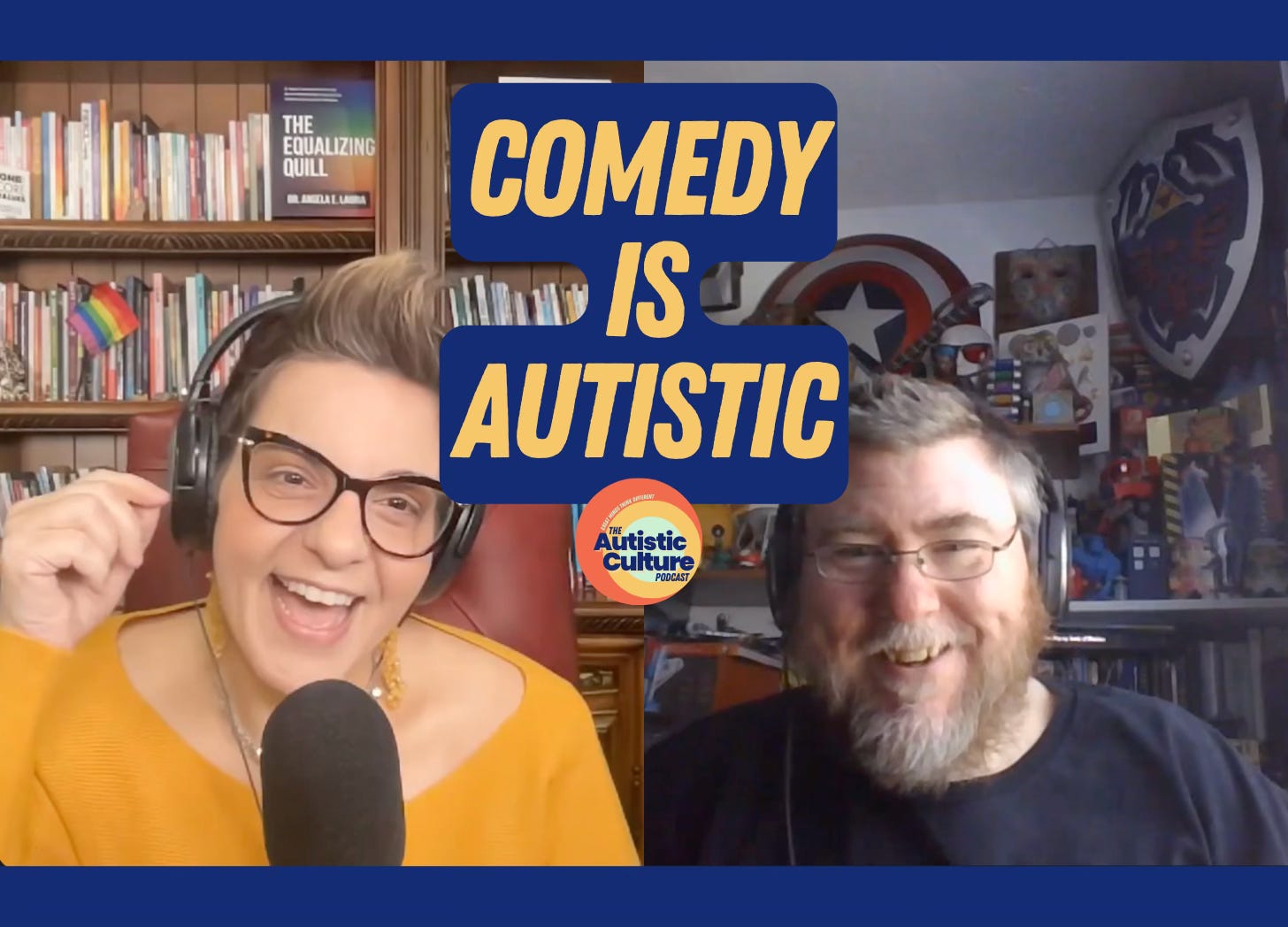 Listen to Autistic podcast hosts discuss: Comedy is Autistic. Hannah Gadsby & Fern Brady - a deep dive on two Autistic comedy icons