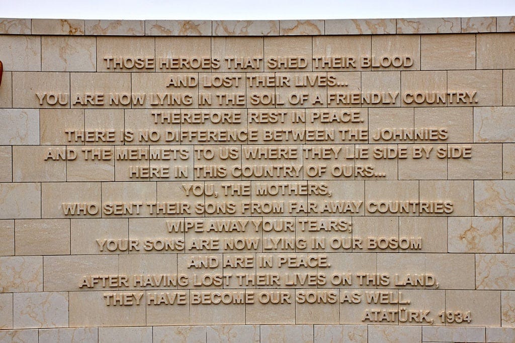 Gallipoli, to 149 Australian soldiers respectfully, Mustafa Kemal Atatürk : australia