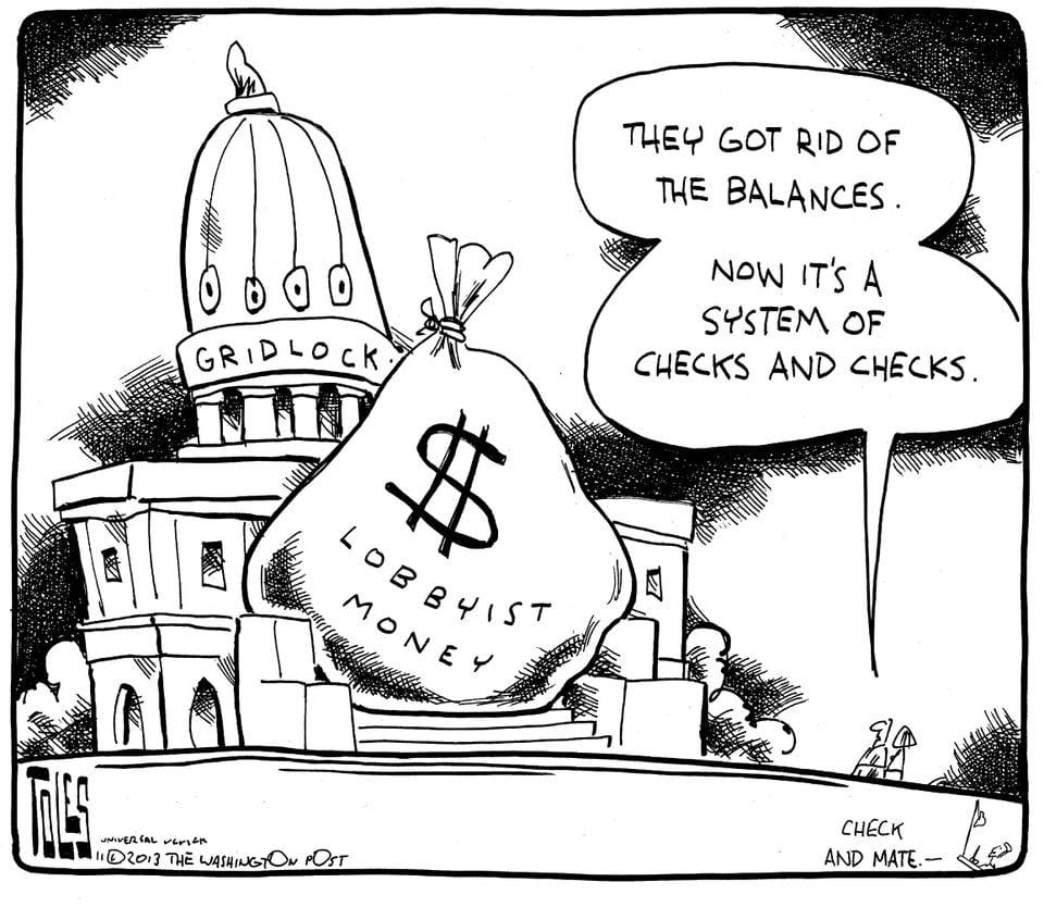 Editorial cartoon: Lobbyist money - The Boston Globe