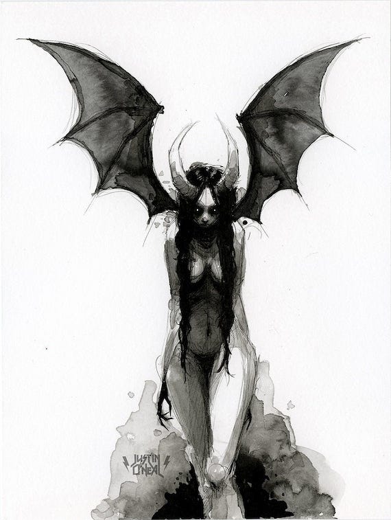 Buy Succubus Fine Art Print 6x8 or 9x12 Online in India - Etsy