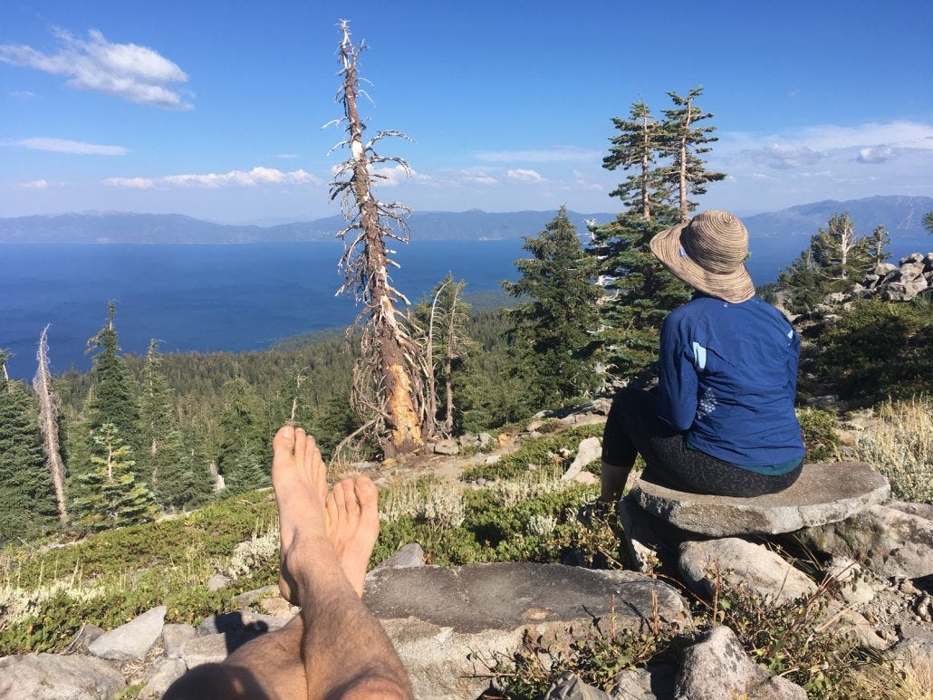 Fabulous lake views from the top of Ellis Peak.