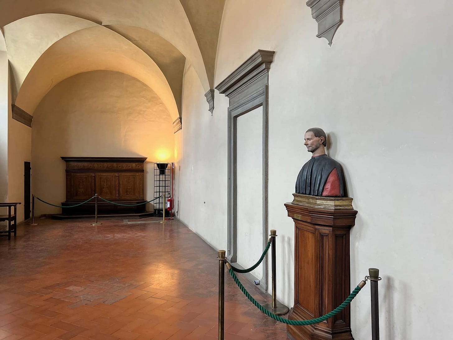 Le bureau de Machiavel au Palais de la ville de Florence