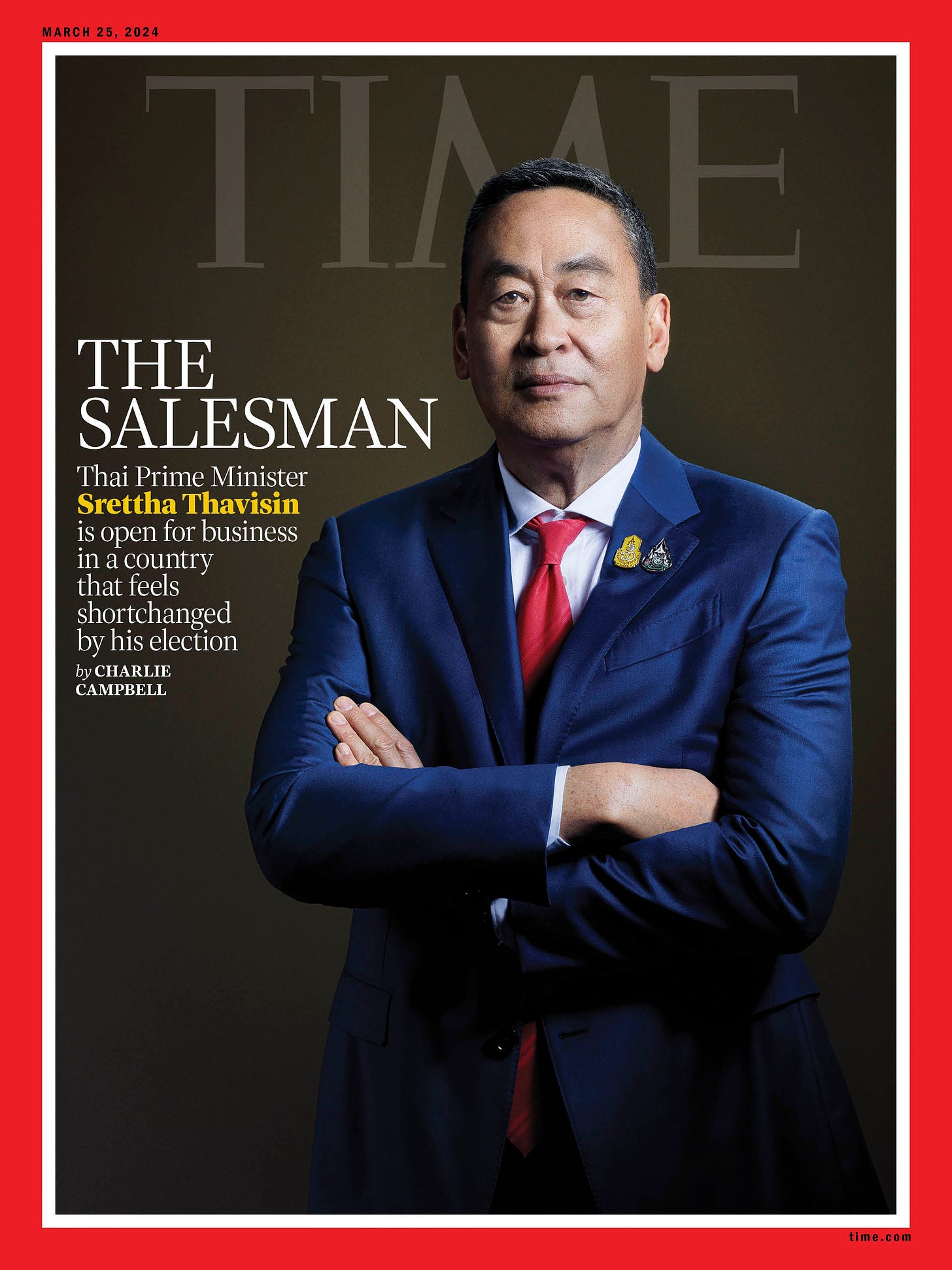 Thai Prime Minister Srettha Thavisin Time Magazine cover