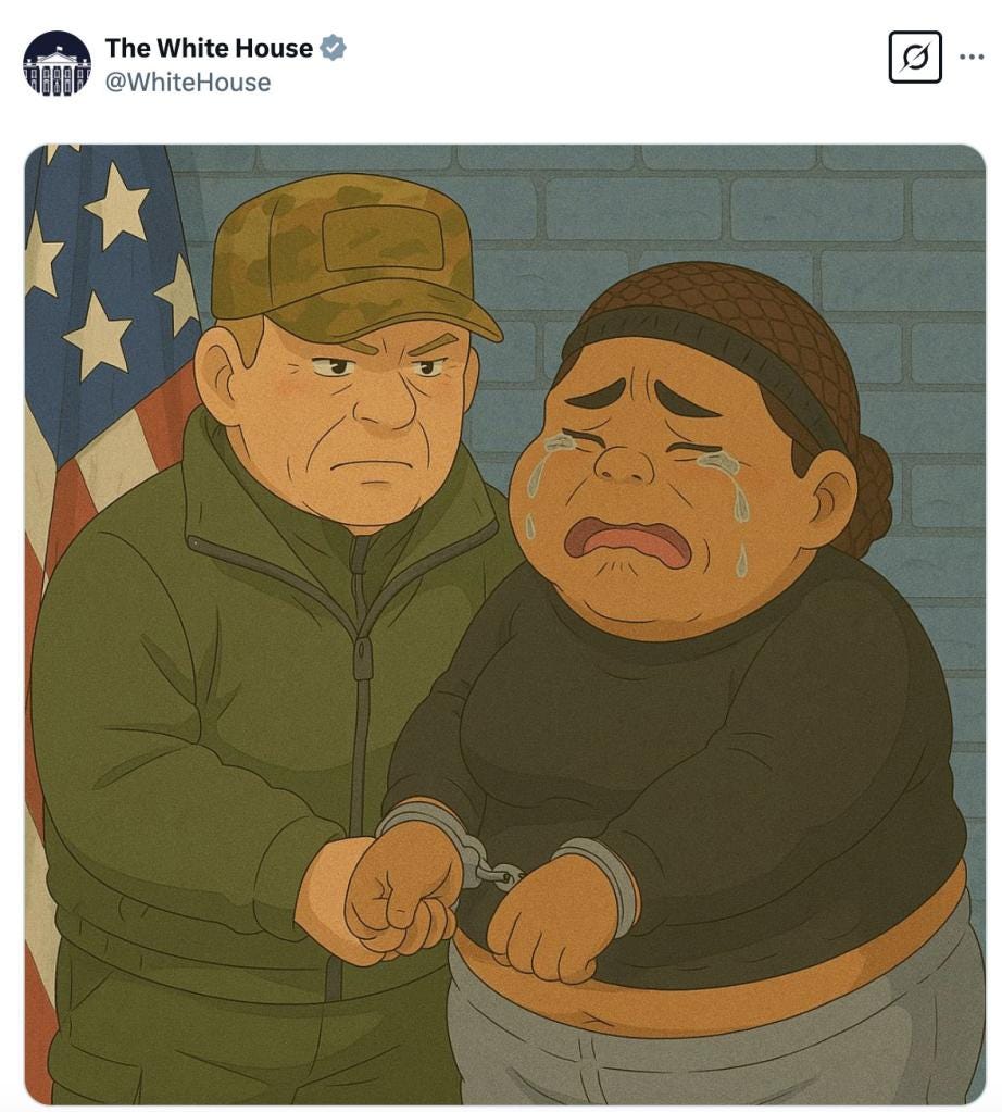 White House posts meme of convicted fentanyl dealer sobbing after ICE arrest