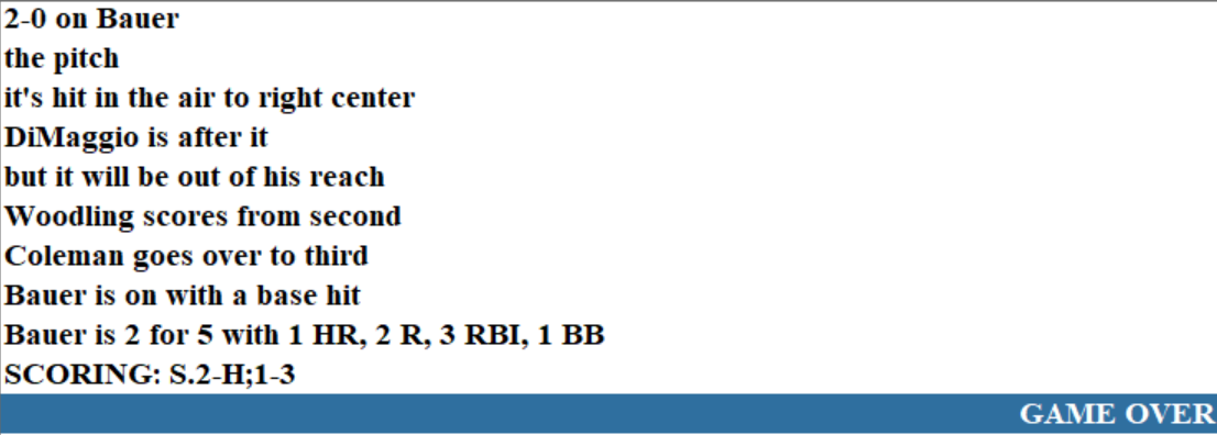 Diamond Mind Baseball Play By Play