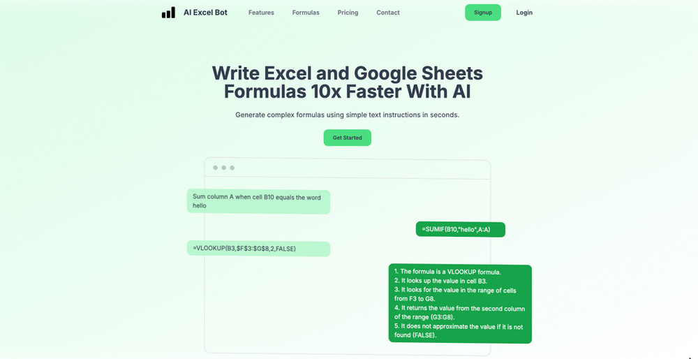 Ferramenta IA Excel Google Sheets - AI Excel Bot