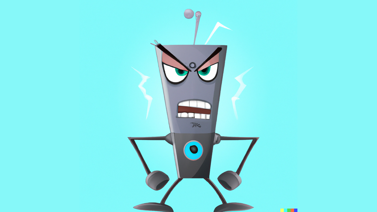 Image of angry robot