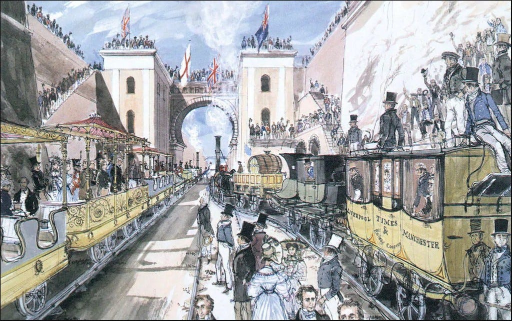 The Opening of the World's First Inter-city Passenger Railway – Independent  Liverpool
