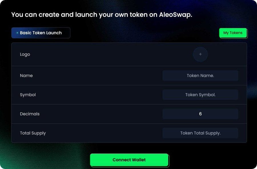 Launch a Token on Aleo
