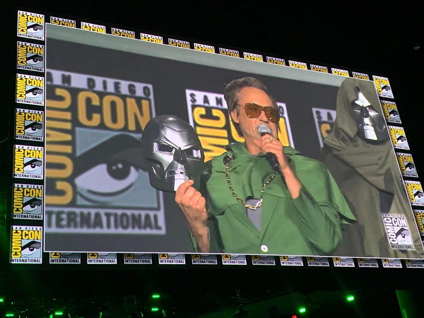 Robert Downey Jr. on stage in Hall H at the 2024 San Diego Comic-Con