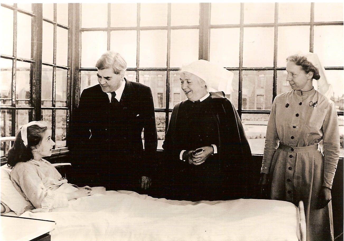 File:Anenurin Bevan, Minister of Health, on the first day of the National  Health Service, 5 July 1948 at Park Hospital, Davyhulme, near Manchester  (14465908720).jpg - Wikimedia Commons