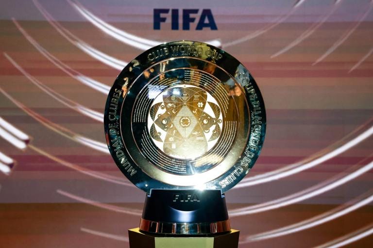 MIAMI, FLORIDA - DECEMBER 5: A view of the FIFA Club World Cup 2025™ Trophy during the FIFA Club World Cup 2025™ Draw Ceremony on December 5, 2024 in Miami, Florida. (Photo by Marco Bello - FIFA/FIFA via Getty Images)