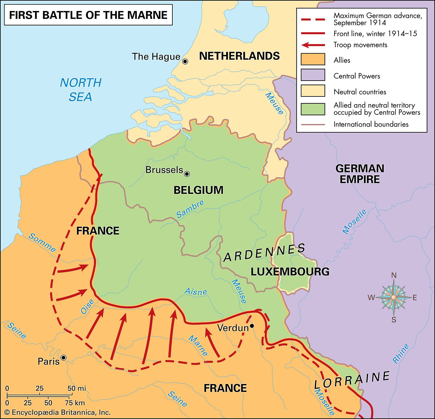 First Battle of the Marne | Summary, Significance, & Map | Britannica