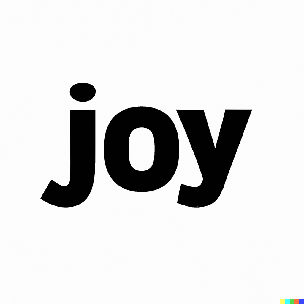 image of the word "joy"