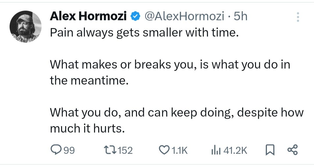 Alex Hormozi's twitter quote