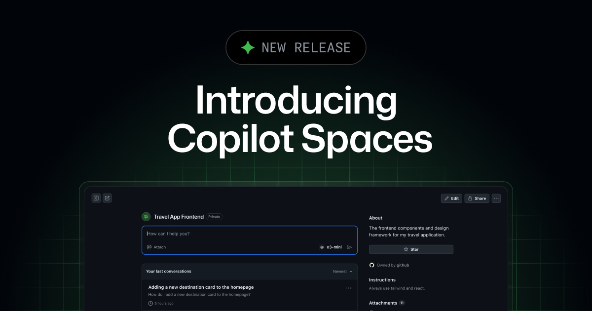 Introducing Copilot Spaces: A new way to work with code and context - GitHub  Changelog