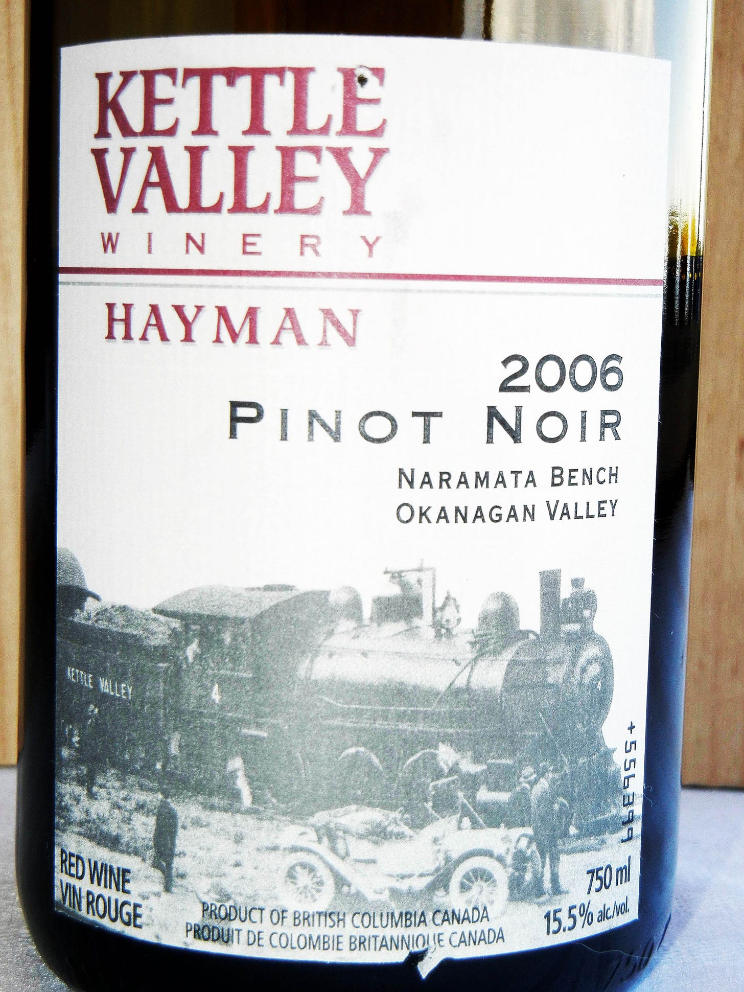 Kettle Valley Hayman Pinot Noir 2006 Label - BC Pinot Noir Tasting Review 12