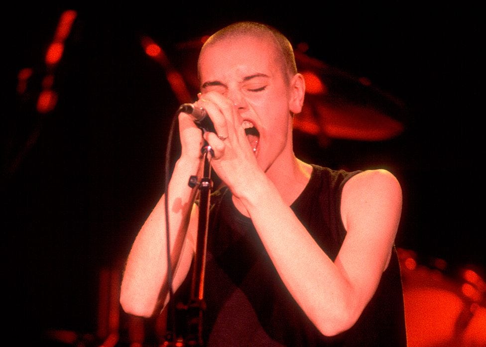 Sinead O'Connor performs onstage at the Metro in Chicago, Illinois, US, in April 1988