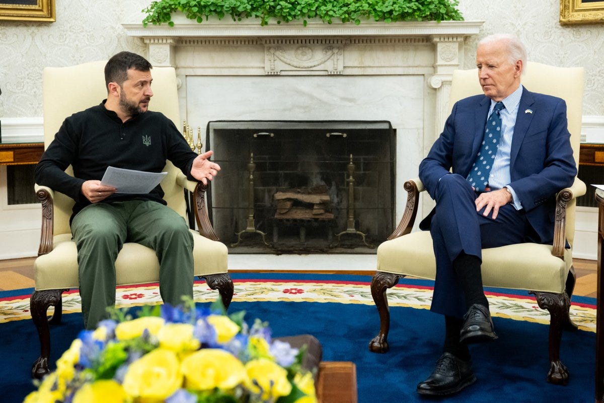 US, Ukraine, Presidents, Biden, and, Zelensky, meeting