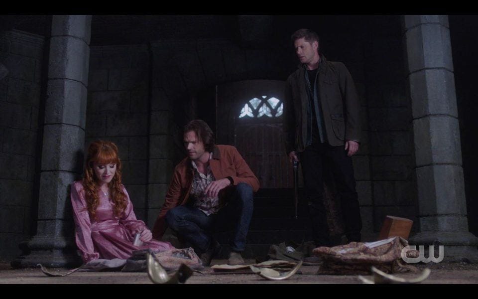 Rowena wants real drink with winchester brothers