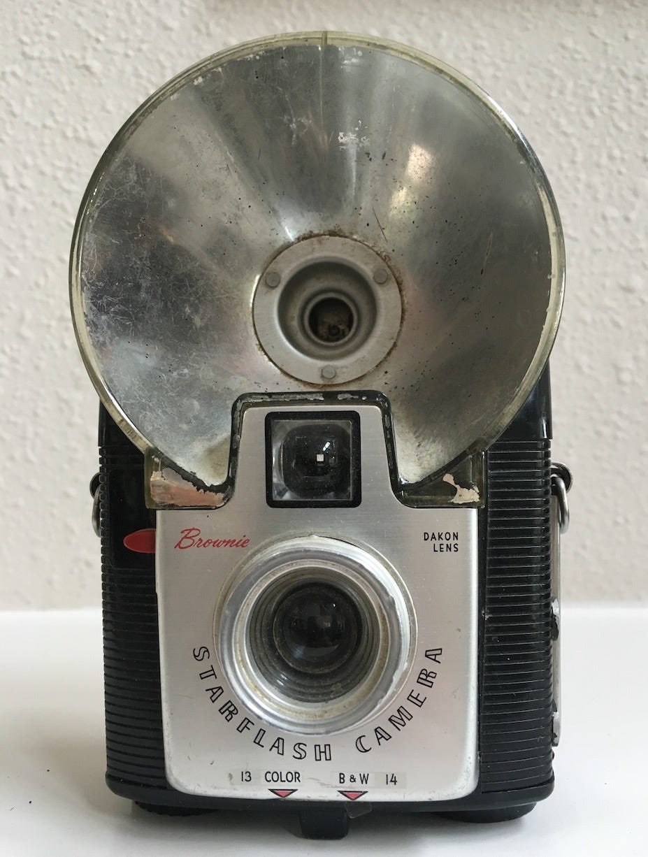 A late 1950s Brownie Kodak Starflash camera