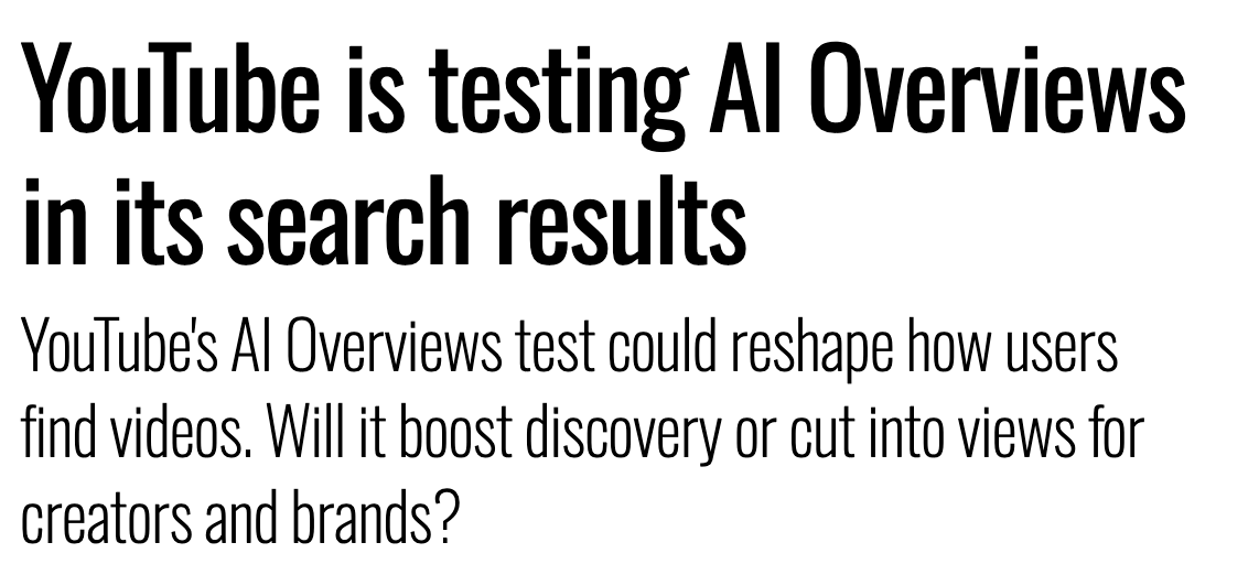 Screenshot of a headline