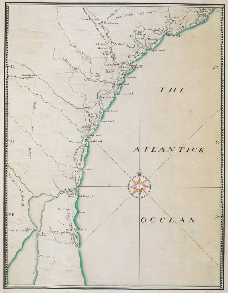 Coast of South Carolina, Georgia and Florida from Charleston to St. Augustine
