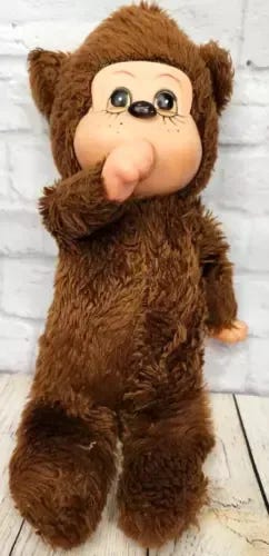 Vintage Thumb Sucking Bear Plush Stuffed Animal Rubber Face & Hands 11" - Picture 1 of 7