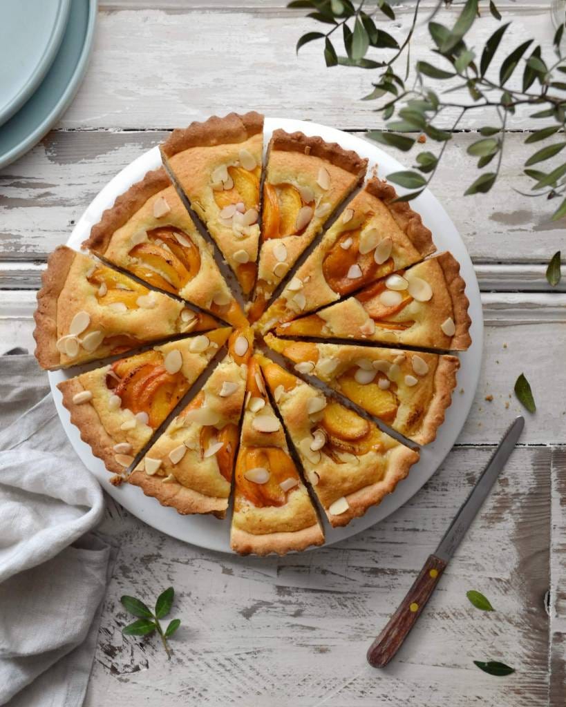 peach & almond frangipane tart
