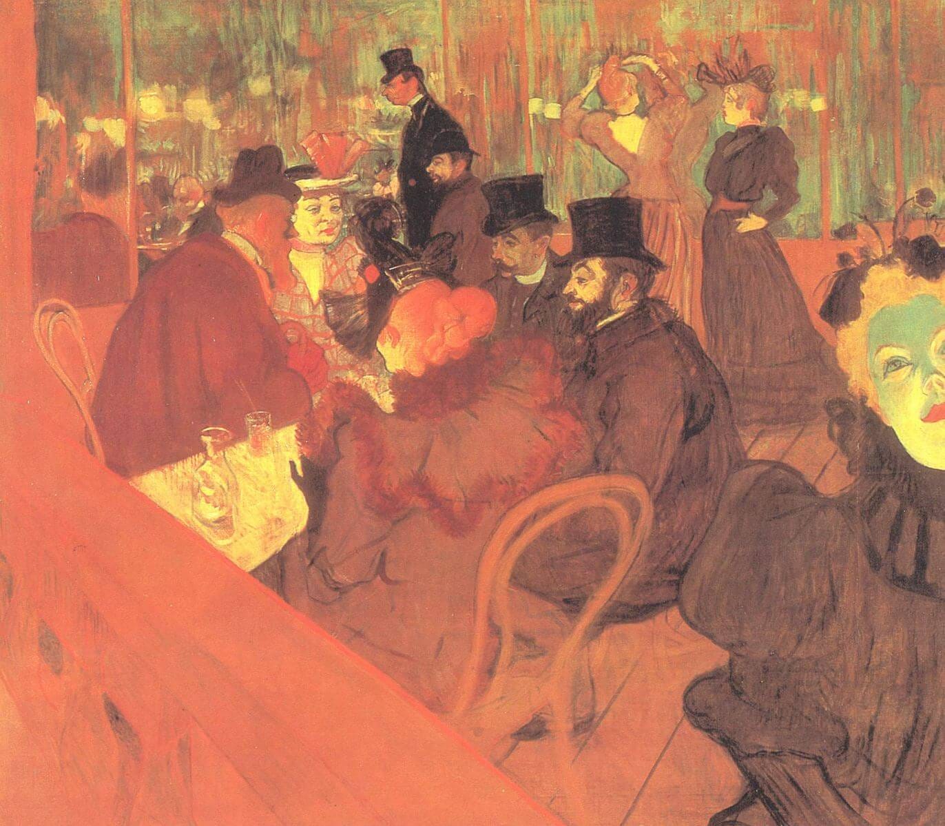 “In The Cabaret” by Henri De Toulouse-Lautrec
