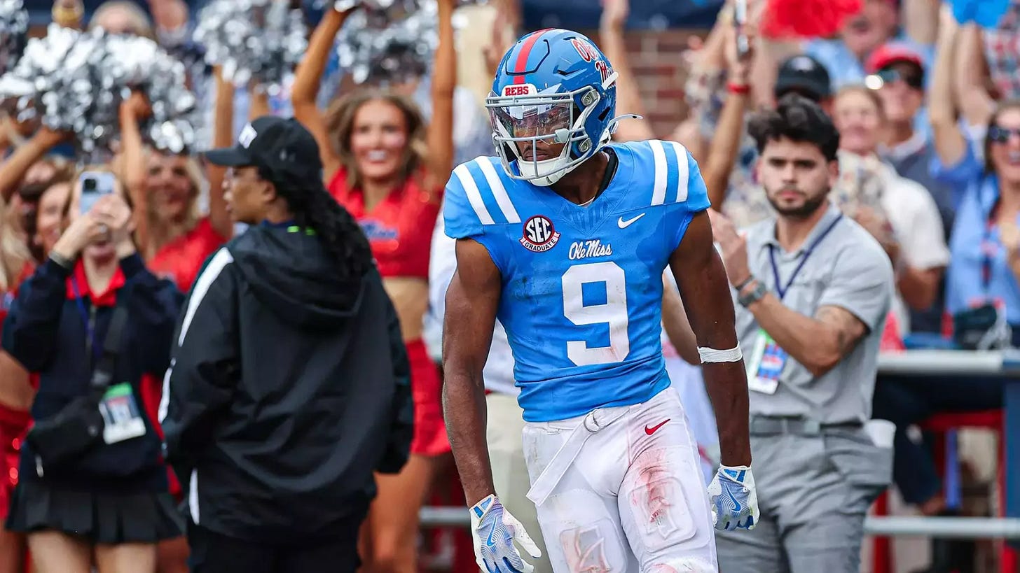 Watch: Tre Harris Races Past Kentucky on TD Toss from Jaxson Dart - Ole  Miss Athletics - Hotty Toddy