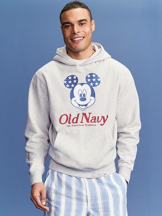 Image number 1 showing, Old Navy x Disney© Mickey Mouse Oversized Flag Graphic Hoodie