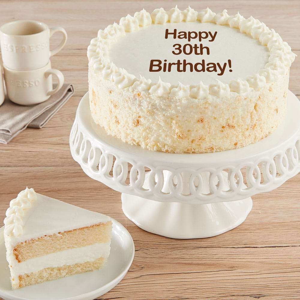 Happy 30th Birthday Vanilla Cake