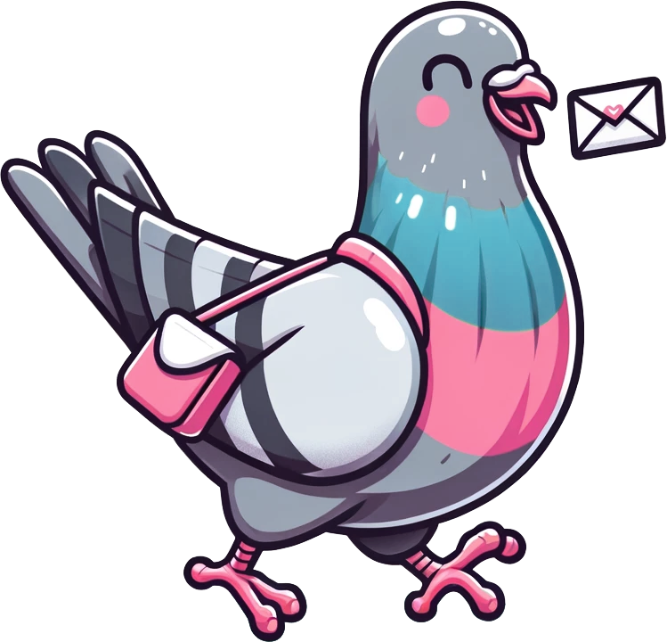 Sylvie Skyletter, the Letterbird (letterbird.co) mascot.