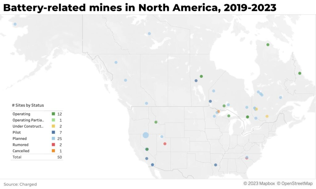 EV battery related mines north america 2023 1024x614 1 - The Oregon Group - Critical Minerals and Energy Intelligence