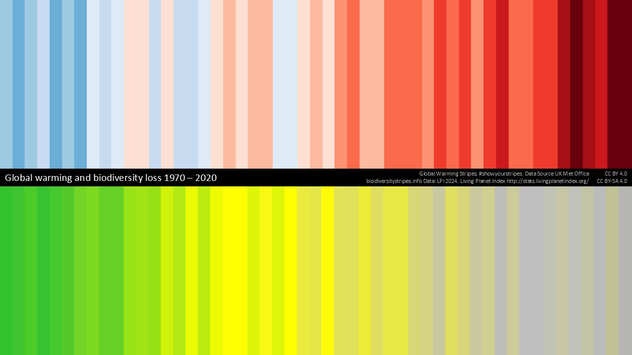 biodiversity stripes for Global Bio Warming