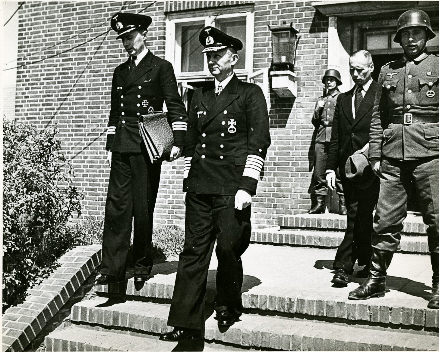 Grand Admiral Karl Dönitz leaving the German High Command Headquarters,  Flensburg, Germany, 1945 | The Digital Collections of the National WWII  Museum : Oral Histories