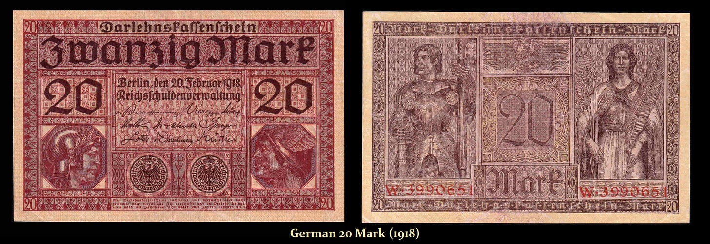 German 20 Mark 1918