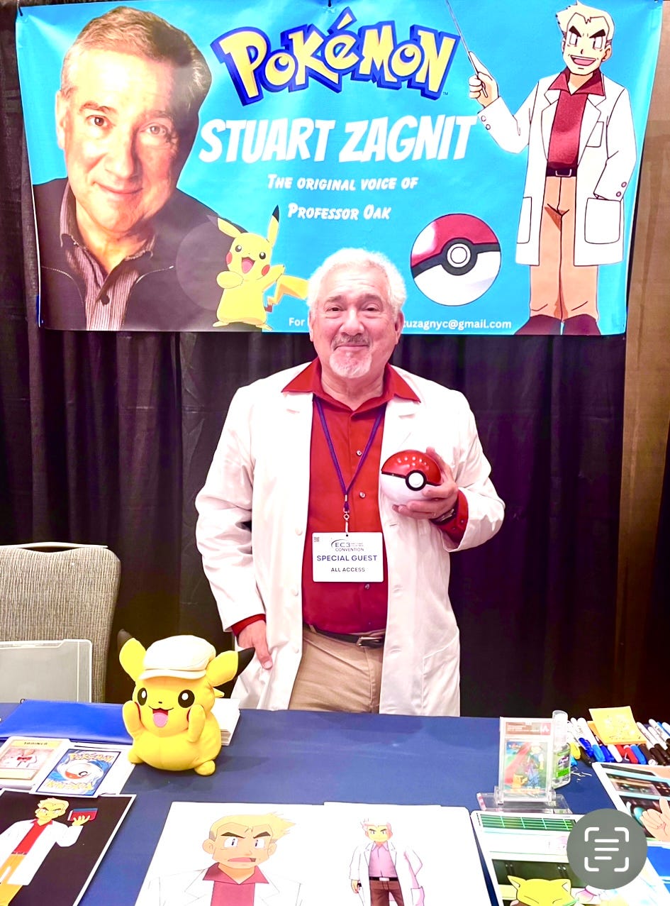 Stuart dressed in his Professor Oak attire at a convention, ready to meet fans