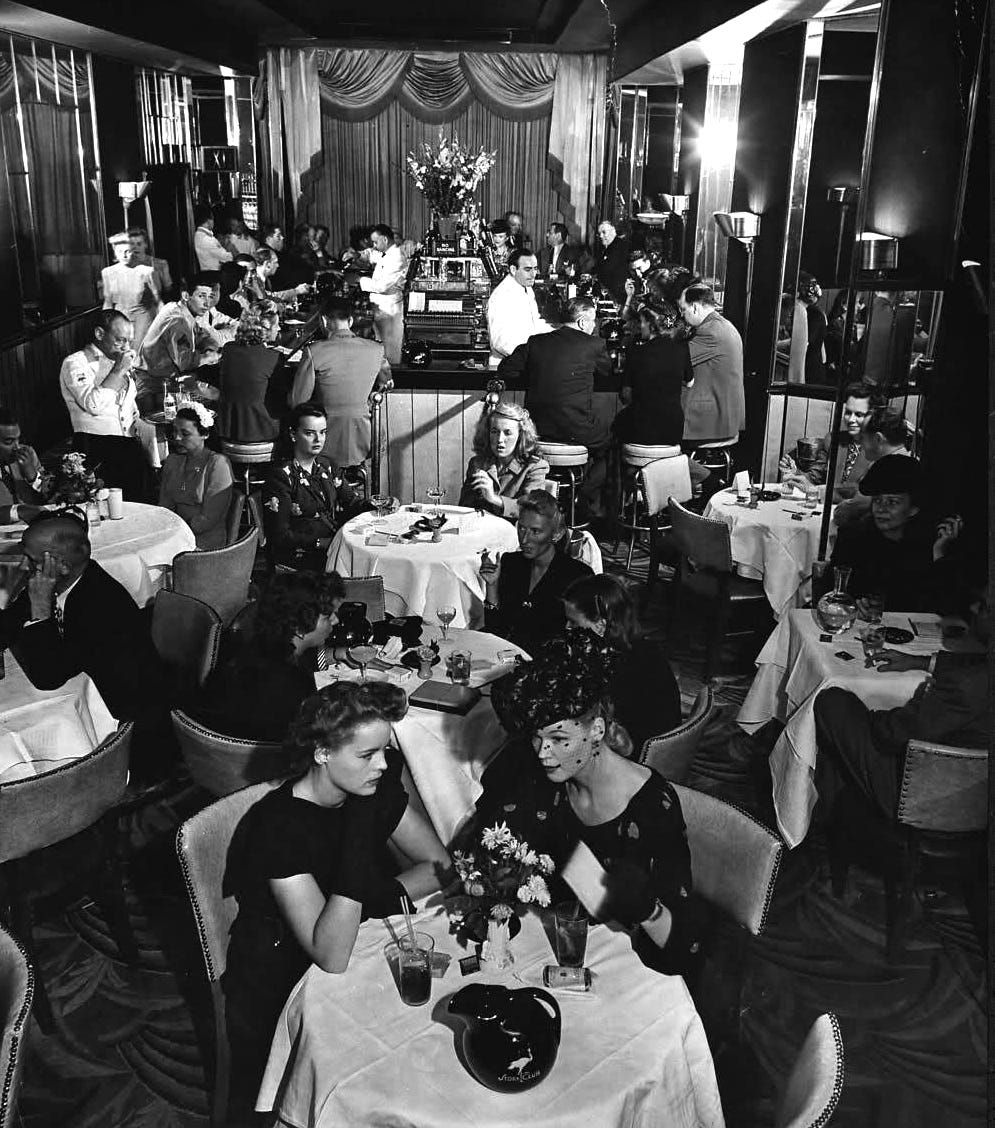 Inside the Stork Club in its heyday.