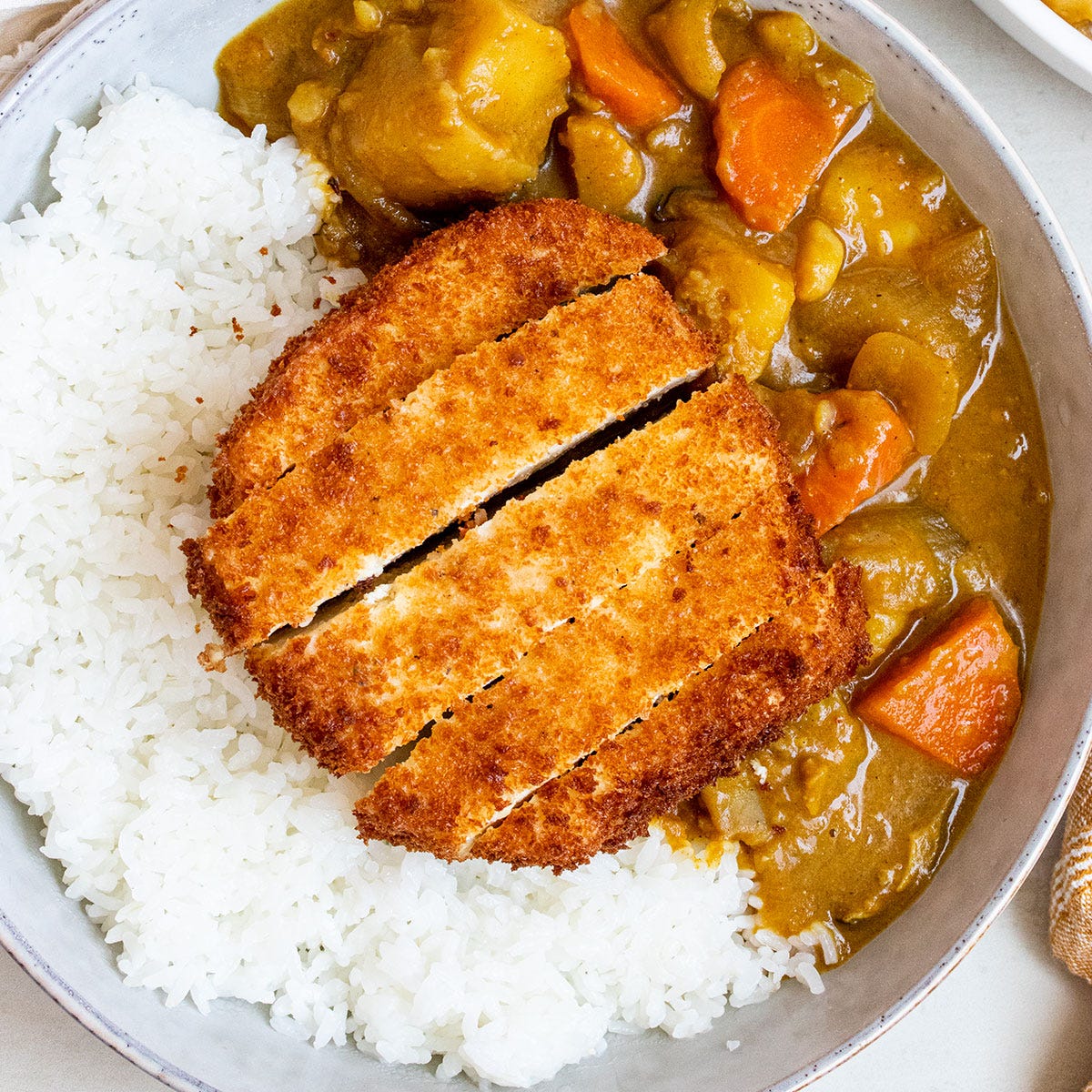 Tofu Katsu with Curry (Vegan) - The Floured Camera