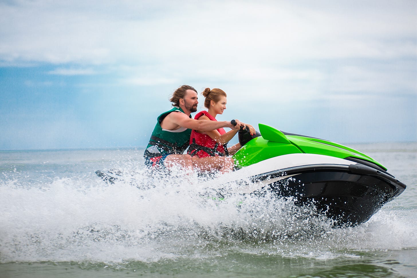 People enjoying the watersports in Maldives