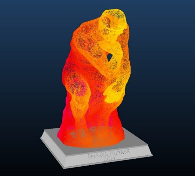 The Baltimore Museum of Art’s unpublished 3D scan of The Thinker. Image by Direct Dimensions.