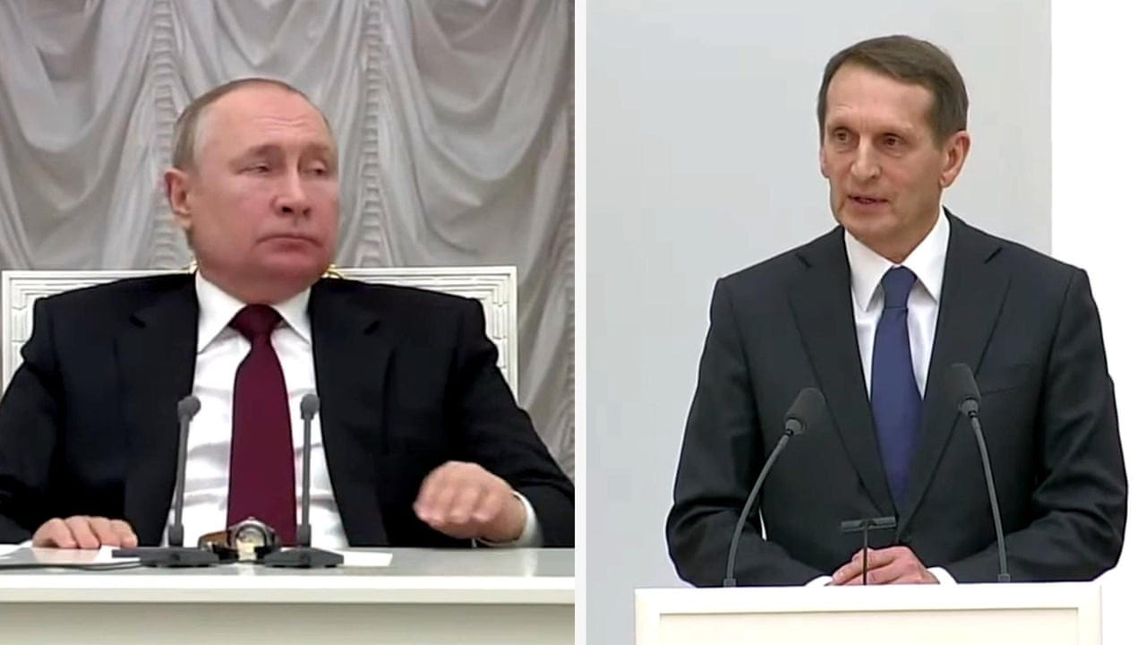 Speak plainly!': Putin has tense exchange with his spy chief – video |  World news | The Guardian