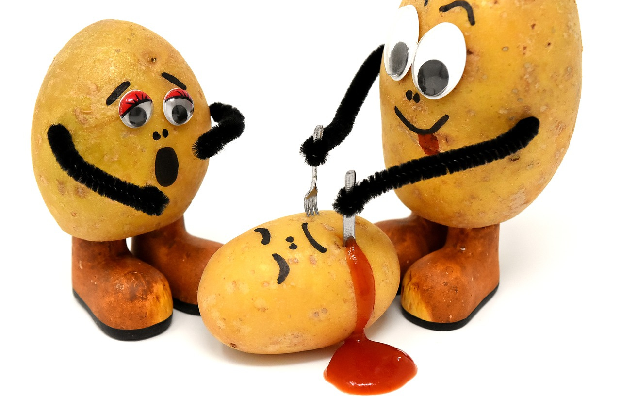 Cannibals,funny,potatoes,knife,fork - free image from needpix.com