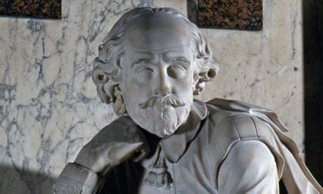 William Shakespeare monument in Westminster Abbey, London.