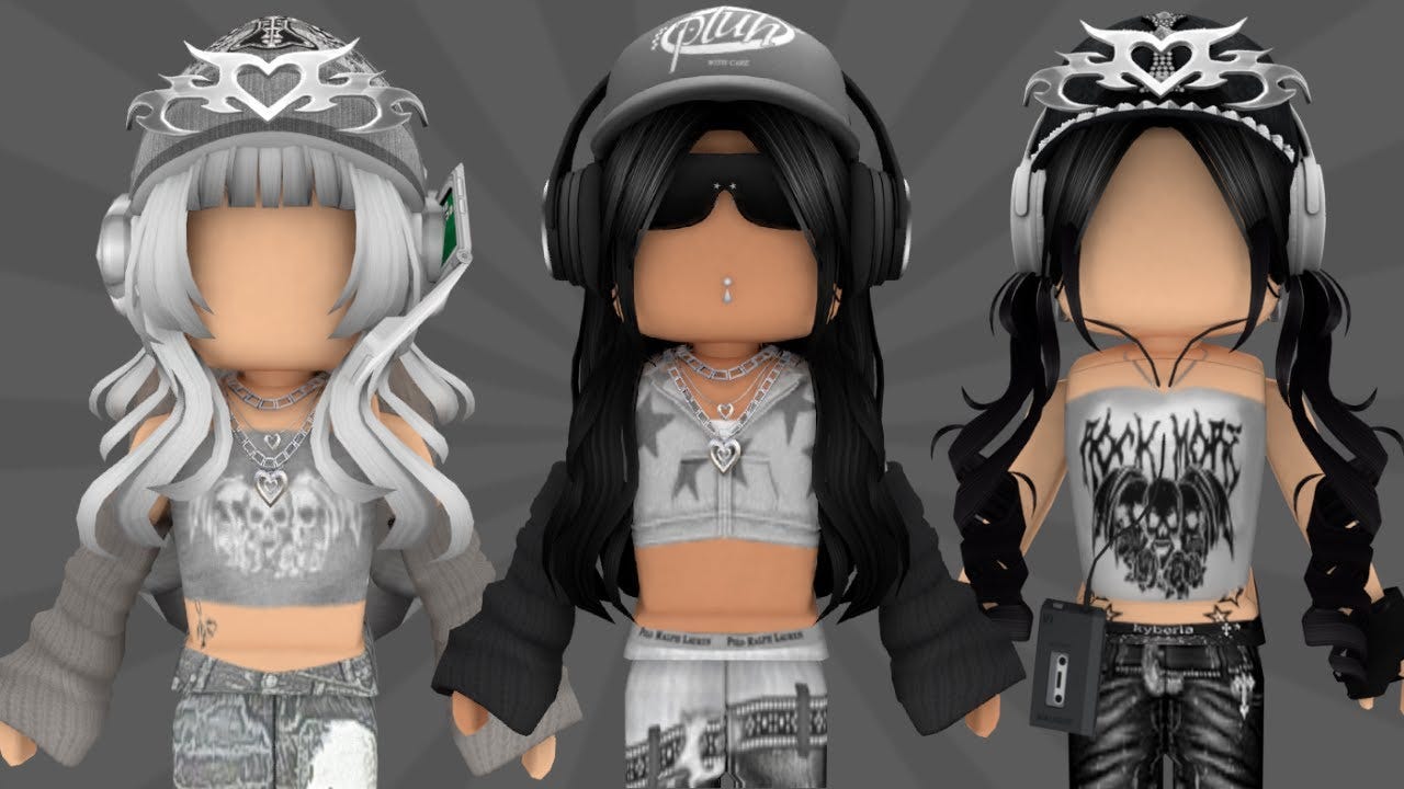 grunge/y2k roblox outfits || codes & links ♡Item Design Concepts: Grunge