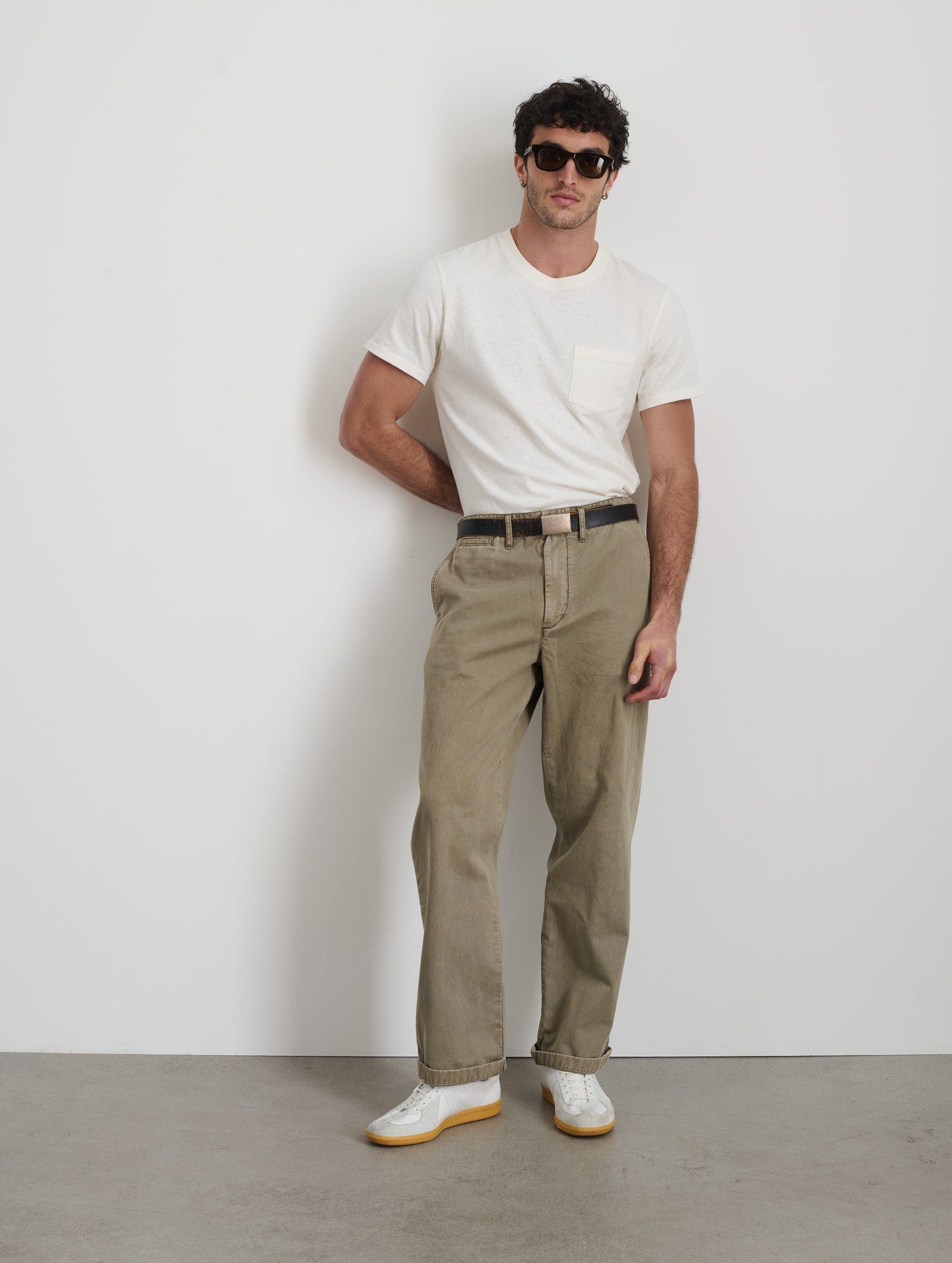 Long Inseam Straight Leg Pant in Vintage Washed Chino