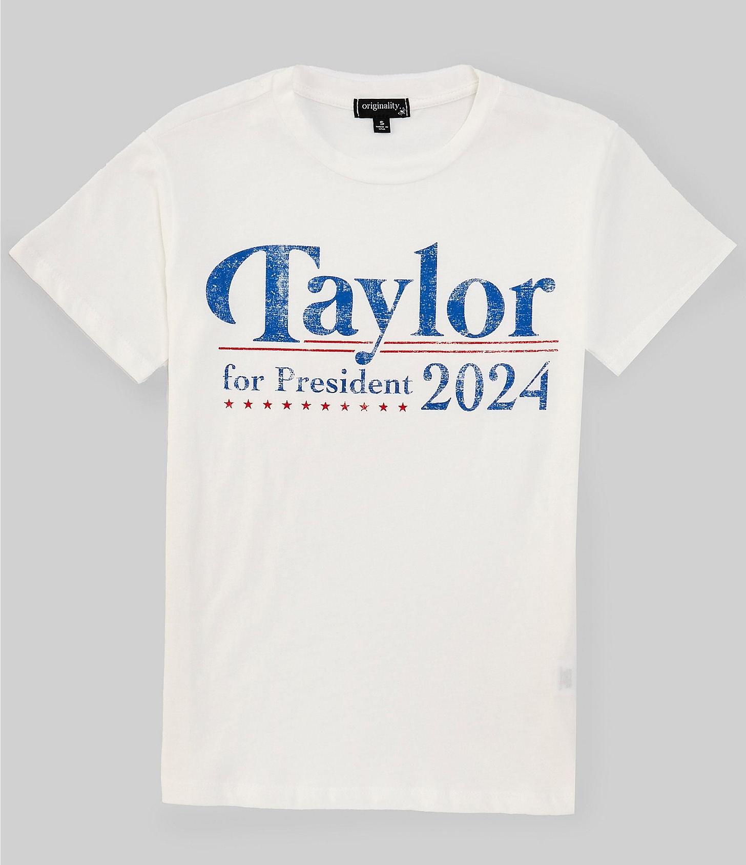 Originality Big Girls 7-16 Short Sleeve Taylor for President Os T-Shirt - M